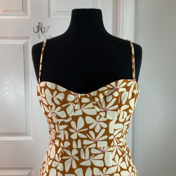 Anthropologie Hutch Floral Slim Jolie Summer Midi Dress Size XS - Picture 3 of 11